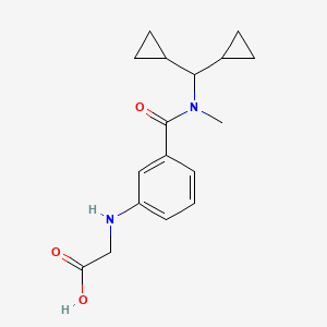 molecular formula C17H22N2O3 B4384884 [(3-{[(dicyclopropylmethyl)(methyl)amino]carbonyl}phenyl)amino]acetic acid 