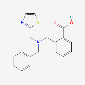 2-{[benzyl(1,3-thiazol-2-ylmethyl)amino]methyl}benzoic acid