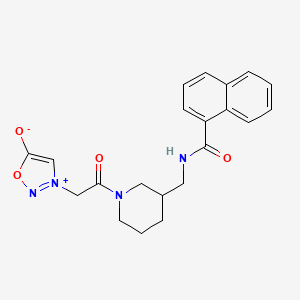 3-[2-[3-[(Naphthalene-1-carbonylamino)methyl]piperidin-1-yl]-2-oxoethyl]oxadiazol-3-ium-5-olate