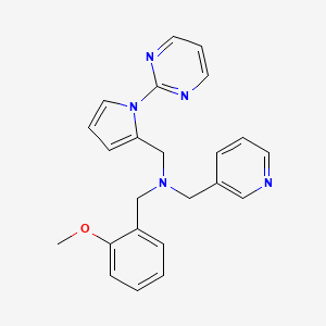 (2-methoxybenzyl)(pyridin-3-ylmethyl)[(1-pyrimidin-2-yl-1H-pyrrol-2-yl)methyl]amine