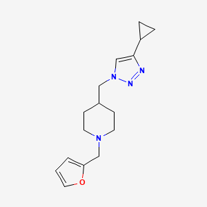 4-[(4-cyclopropyl-1H-1,2,3-triazol-1-yl)methyl]-1-(2-furylmethyl)piperidine trifluoroacetate