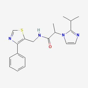 2-(2-isopropyl-1H-imidazol-1-yl)-N-[(4-phenyl-1,3-thiazol-5-yl)methyl]propanamide