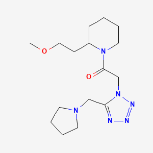 2-(2-methoxyethyl)-1-{[5-(1-pyrrolidinylmethyl)-1H-tetrazol-1-yl]acetyl}piperidine