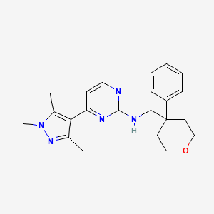 N-[(4-phenyltetrahydro-2H-pyran-4-yl)methyl]-4-(1,3,5-trimethyl-1H-pyrazol-4-yl)-2-pyrimidinamine