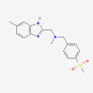 N-methyl-1-(5-methyl-1H-benzimidazol-2-yl)-N-[4-(methylsulfonyl)benzyl]methanamine