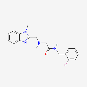 N-(2-fluorobenzyl)-2-{methyl[(1-methyl-1H-benzimidazol-2-yl)methyl]amino}acetamide