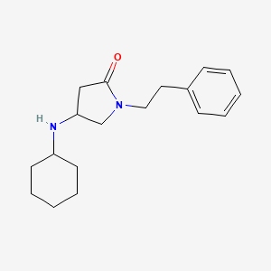 4-(cyclohexylamino)-1-(2-phenylethyl)-2-pyrrolidinone