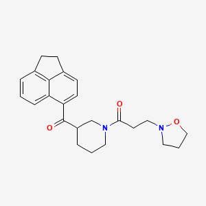 molecular formula C24H28N2O3 B4385002 1-[3-(1,2-dihydroacenaphthylene-5-carbonyl)piperidin-1-yl]-3-(1,2-oxazolidin-2-yl)propan-1-one 