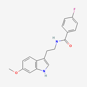 molecular formula C18H17FN2O2 B4385023 4-fluoro-N-[2-(6-methoxy-1H-indol-3-yl)ethyl]benzamide 