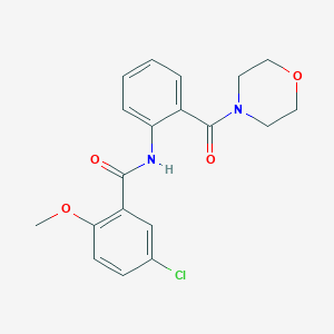 5-chloro-2-methoxy-N-[2-(4-morpholinylcarbonyl)phenyl]benzamide