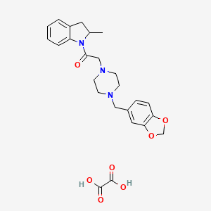 1-{[4-(1,3-benzodioxol-5-ylmethyl)-1-piperazinyl]acetyl}-2-methylindoline oxalate