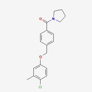 1-{4-[(4-chloro-3-methylphenoxy)methyl]benzoyl}pyrrolidine