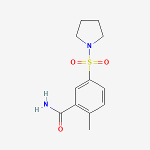 2-methyl-5-(1-pyrrolidinylsulfonyl)benzamide