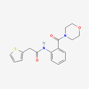 N-[2-(MORPHOLINE-4-CARBONYL)PHENYL]-2-(THIOPHEN-2-YL)ACETAMIDE