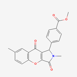 methyl 4-(2,7-dimethyl-3,9-dioxo-1,2,3,9-tetrahydrochromeno[2,3-c]pyrrol-1-yl)benzoate