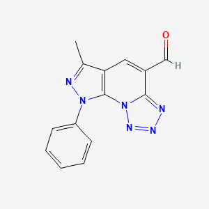 molecular formula C14H10N6O B4385091 6-methyl-8-phenyl-8H-pyrazolo[4,3-e]tetrazolo[1,5-a]pyridine-4-carbaldehyde 