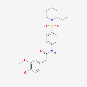 2-(3,4-dimethoxyphenyl)-N-{4-[(2-ethylpiperidin-1-yl)sulfonyl]phenyl}acetamide