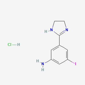 [3-(4,5-dihydro-1H-imidazol-2-yl)-5-iodophenyl]amine hydrochloride