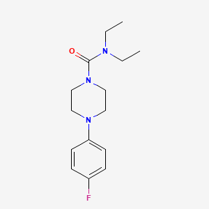 molecular formula C15H22FN3O B4385199 N,N-diethyl-4-(4-fluorophenyl)-1-piperazinecarboxamide 