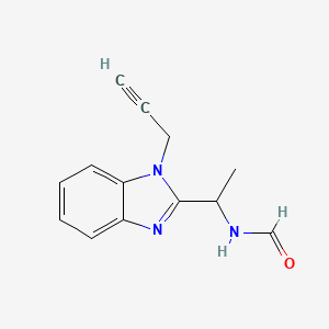 molecular formula C13H13N3O B4385217 {1-[1-(2-propyn-1-yl)-1H-benzimidazol-2-yl]ethyl}formamide 