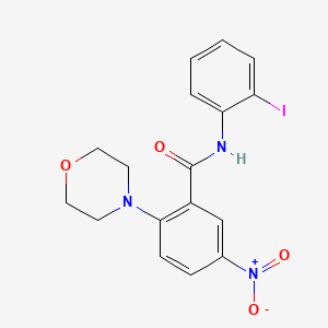 molecular formula C17H16IN3O4 B4385218 N-(2-iodophenyl)-2-(4-morpholinyl)-5-nitrobenzamide 