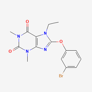 8-(3-bromophenoxy)-7-ethyl-1,3-dimethyl-3,7-dihydro-1H-purine-2,6-dione