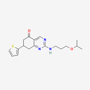 2-[(3-isopropoxypropyl)amino]-7-(2-thienyl)-7,8-dihydro-5(6H)-quinazolinone