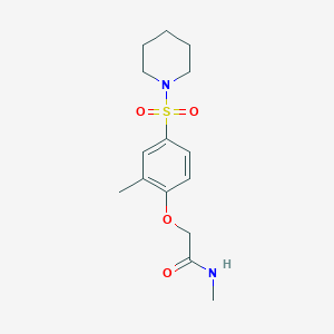 N-methyl-2-[2-methyl-4-(1-piperidinylsulfonyl)phenoxy]acetamide