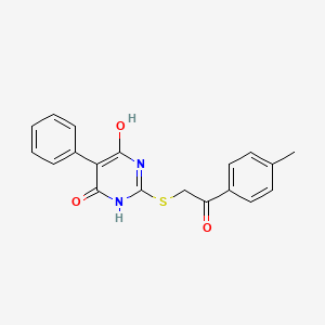 6-hydroxy-2-{[2-(4-methylphenyl)-2-oxoethyl]thio}-5-phenyl-4(3H)-pyrimidinone