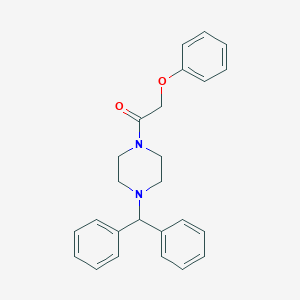 molecular formula C25H26N2O2 B438533 1-[4-(二苯甲基)哌嗪-1-基]-2-苯氧基乙烷-1-酮 CAS No. 362602-82-2