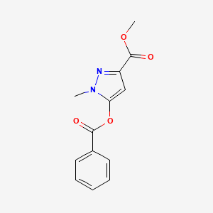 molecular formula C13H12N2O4 B4385337 methyl 5-(benzoyloxy)-1-methyl-1H-pyrazole-3-carboxylate 