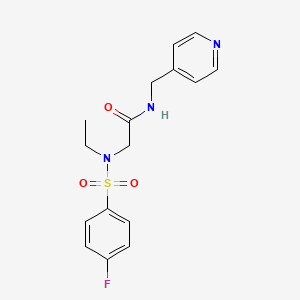 N~2~-ethyl-N~2~-[(4-fluorophenyl)sulfonyl]-N~1~-(4-pyridinylmethyl)glycinamide