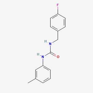 molecular formula C15H15FN2O B4385350 N-(4-fluorobenzyl)-N'-(3-methylphenyl)urea 