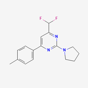 4-(Difluoromethyl)-6-(4-methylphenyl)-2-(pyrrolidin-1-yl)pyrimidine