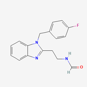 N-(2-{1-[(4-FLUOROPHENYL)METHYL]-1H-1,3-BENZODIAZOL-2-YL}ETHYL)FORMAMIDE