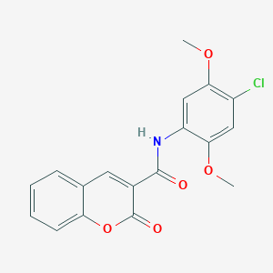 molecular formula C18H14ClNO5 B438541 N-(4-chloro-2,5-dimethoxyphenyl)-2-oxo-2H-chromene-3-carboxamide CAS No. 304887-39-6