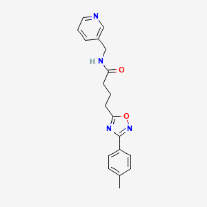 4-[3-(4-methylphenyl)-1,2,4-oxadiazol-5-yl]-N-(3-pyridinylmethyl)butanamide