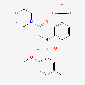 2-methoxy-5-methyl-N-[2-(4-morpholinyl)-2-oxoethyl]-N-[3-(trifluoromethyl)phenyl]benzenesulfonamide