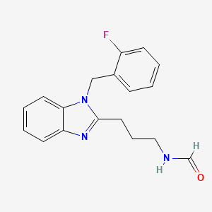 {3-[1-(2-fluorobenzyl)-1H-benzimidazol-2-yl]propyl}formamide