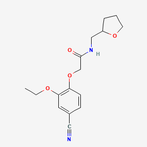 2-(4-cyano-2-ethoxyphenoxy)-N-(tetrahydro-2-furanylmethyl)acetamide