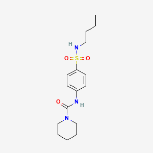 molecular formula C16H25N3O3S B4385479 N-[4-(butylsulfamoyl)phenyl]piperidine-1-carboxamide 