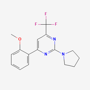 4-(2-methoxyphenyl)-2-(1-pyrrolidinyl)-6-(trifluoromethyl)pyrimidine