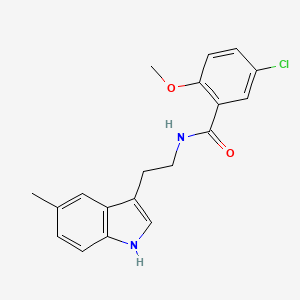 5-chloro-2-methoxy-N-[2-(5-methyl-1H-indol-3-yl)ethyl]benzamide