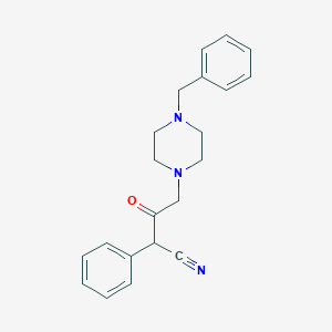 molecular formula C21H23N3O B4385533 4-(4-benzyl-1-piperazinyl)-3-oxo-2-phenylbutanenitrile 