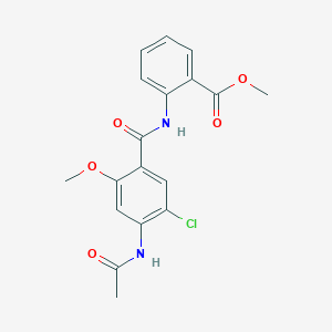 METHYL 2-(5-CHLORO-4-ACETAMIDO-2-METHOXYBENZAMIDO)BENZOATE