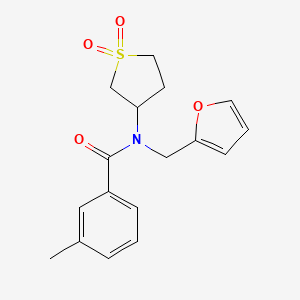 molecular formula C17H19NO4S B4385653 N-(1,1-dioxidotetrahydro-3-thienyl)-N-(2-furylmethyl)-3-methylbenzamide 