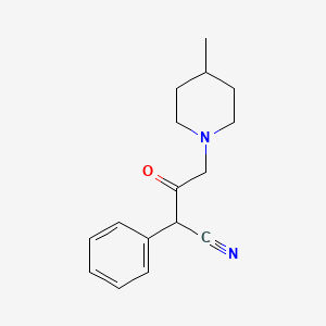 molecular formula C16H20N2O B4385674 4-(4-methyl-1-piperidinyl)-3-oxo-2-phenylbutanenitrile 