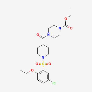 ethyl 4-({1-[(5-chloro-2-ethoxyphenyl)sulfonyl]-4-piperidinyl}carbonyl)-1-piperazinecarboxylate