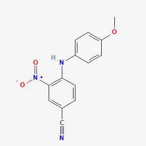molecular formula C14H11N3O3 B4385686 4-[(4-methoxyphenyl)amino]-3-nitrobenzonitrile 