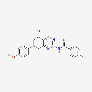 N-[7-(4-methoxyphenyl)-5-oxo-5,6,7,8-tetrahydro-2-quinazolinyl]-4-methylbenzamide